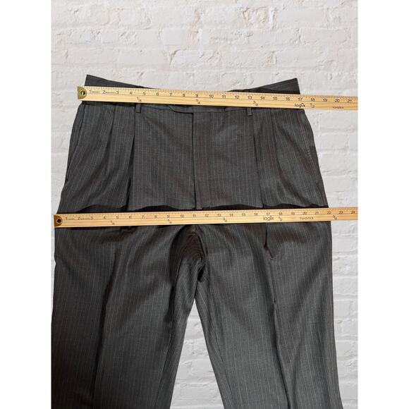 Jos A Bank Signature 41R 34x30 Gray with Ice Blue Dashed Stripe Suit Set - Picture 11 of 16